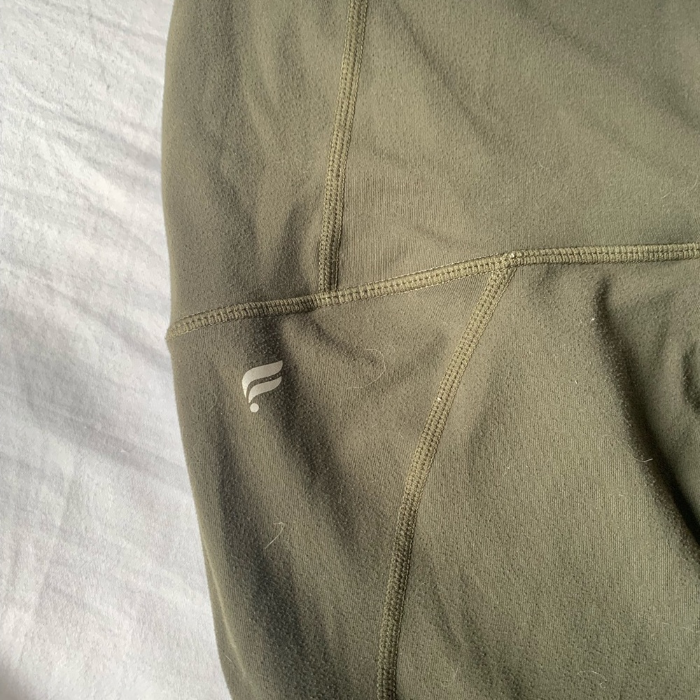 Army green Fabletics maternity leggings
